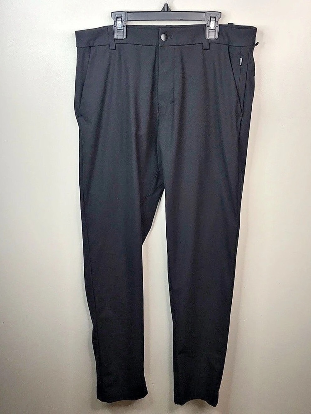Lululemon Commission Pant Classic Black Straight-Leg Pants Waist 33